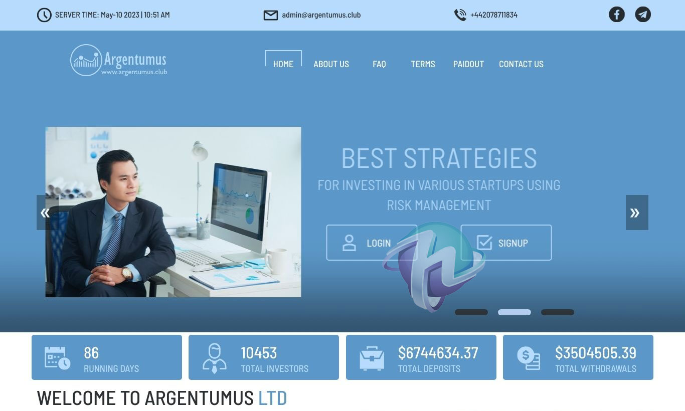 Argentumus is a highly profitable investment HYIP