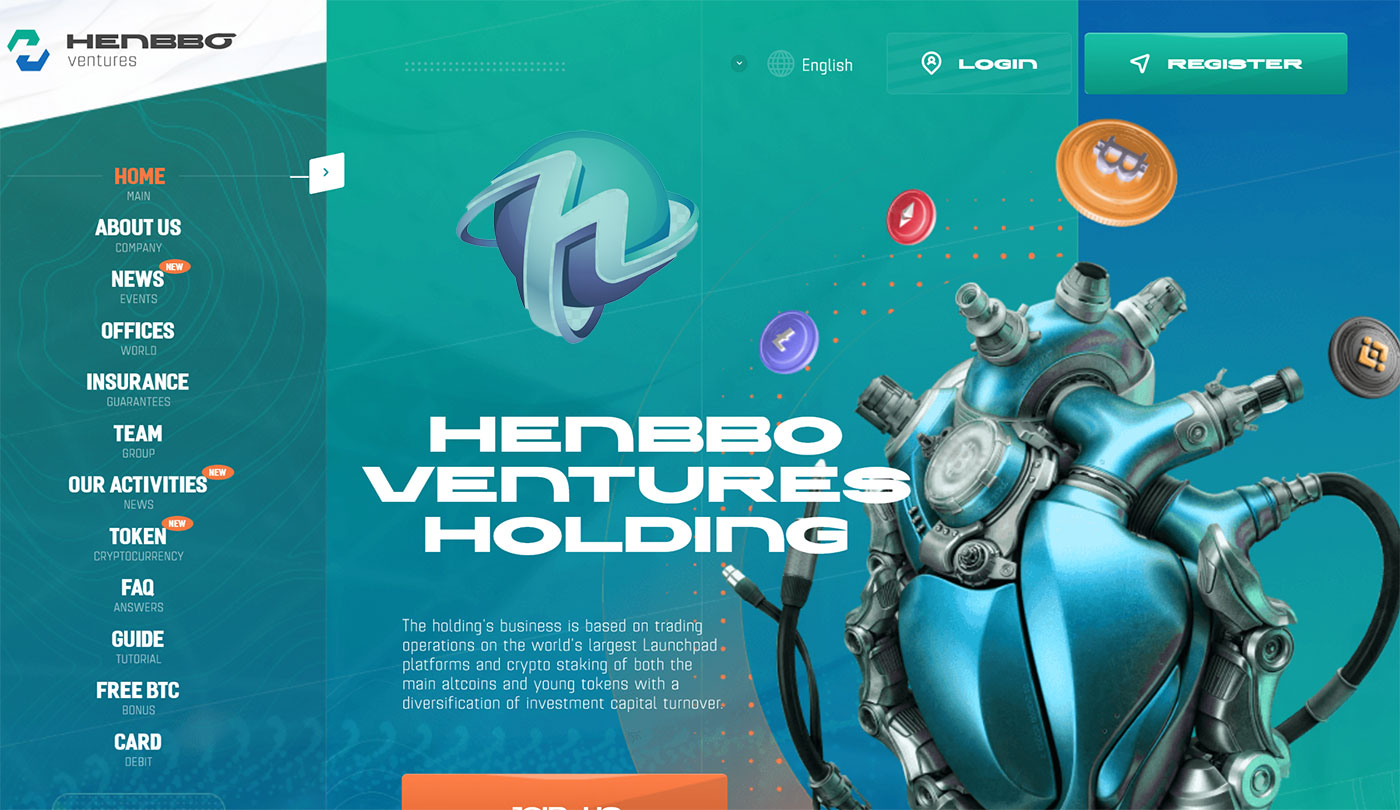 Henbbo site Receive daily profits of 1.6% and above